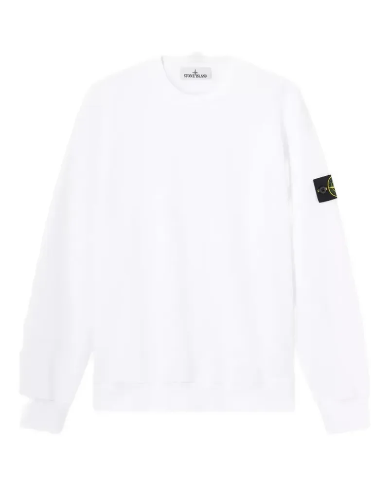 Stone Island logo-patch sweatshirt - Weiß Weiß