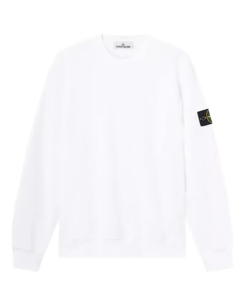 Stone Island Sweatshirt mit Logo-Patch - Weiß Weiß