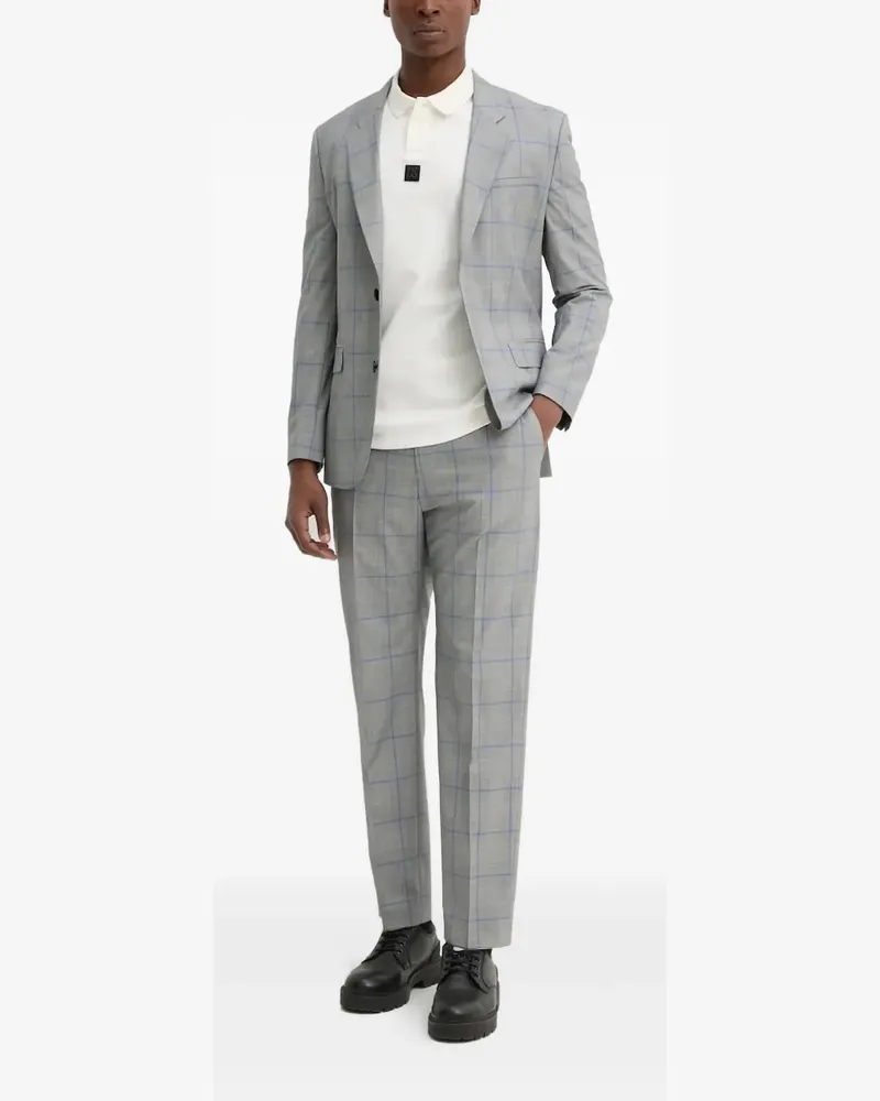 HUGO BOSS Karierter Anzug - Grau Grau