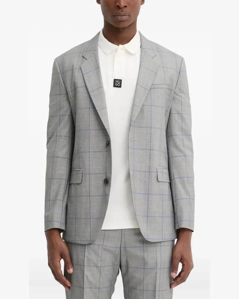HUGO BOSS Karierter Anzug - Grau Grau