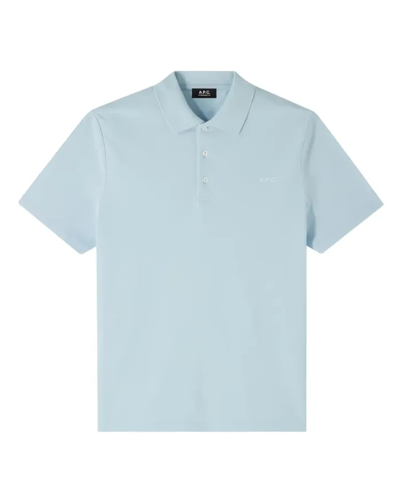 A.P.C. cotton polo shirt - Blau Blau