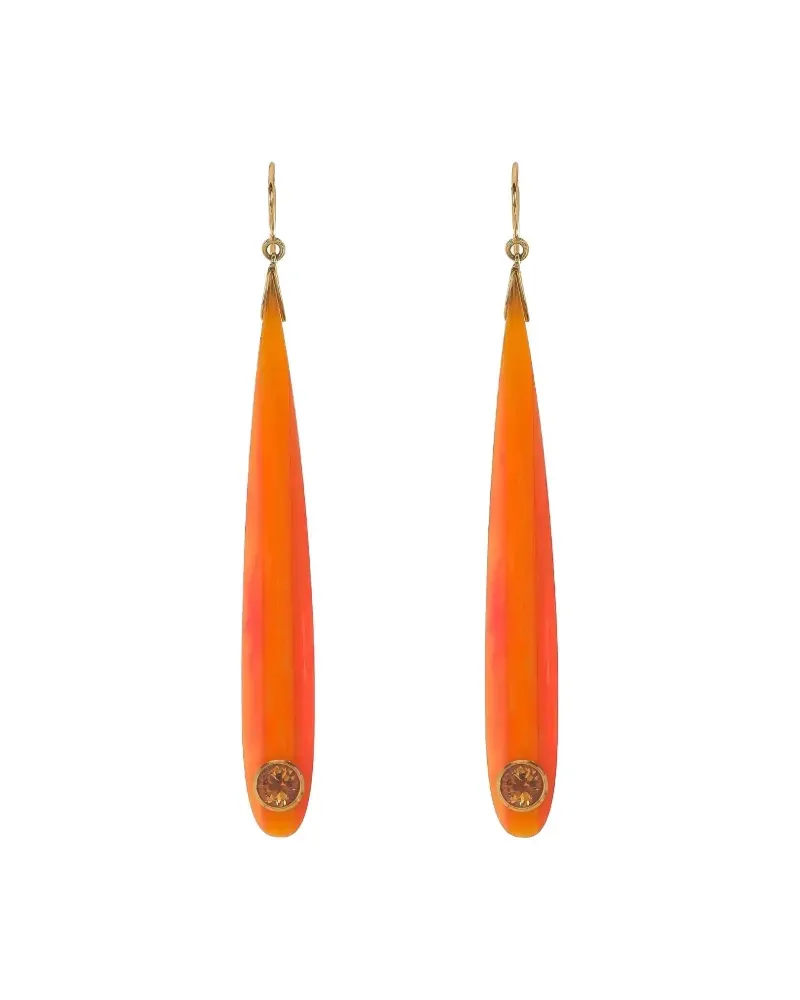 Mark Davis Citrine Bakelite Ohrringe - Orange Orange