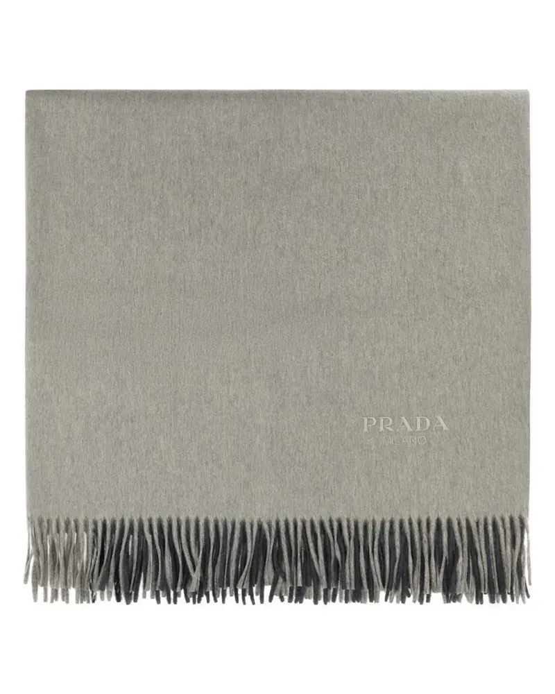 Prada Zweifarbige Decke - Grau Grau
