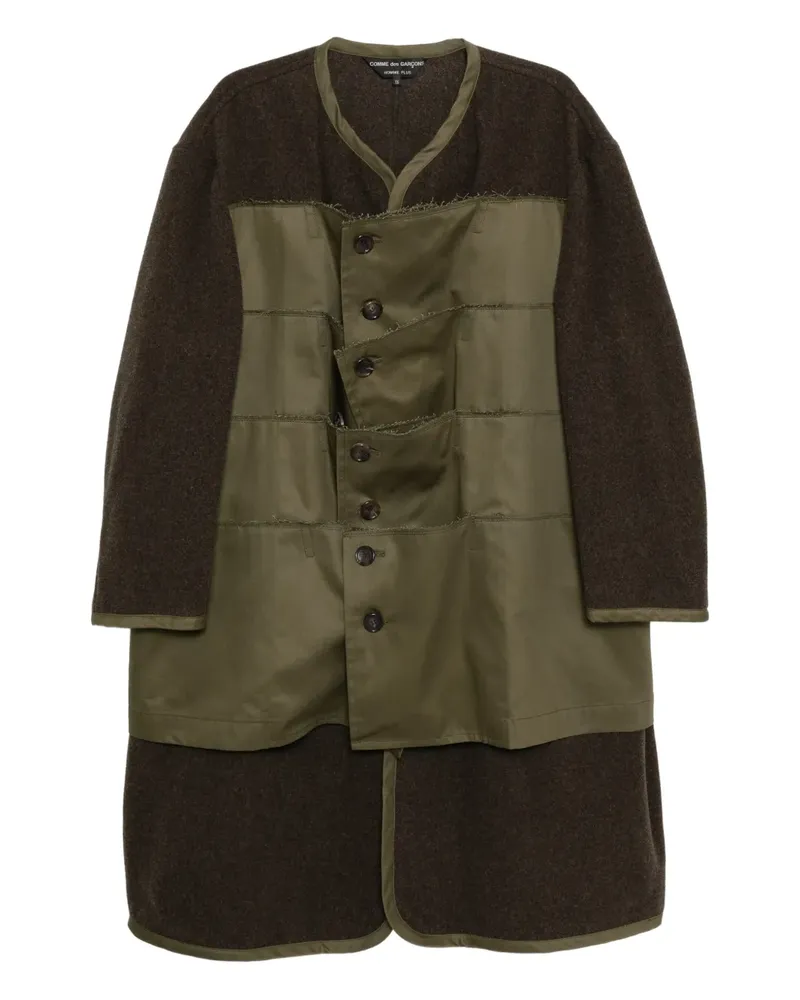 Comme des Garçons Mantel im Distressed-Look - Grün Grün