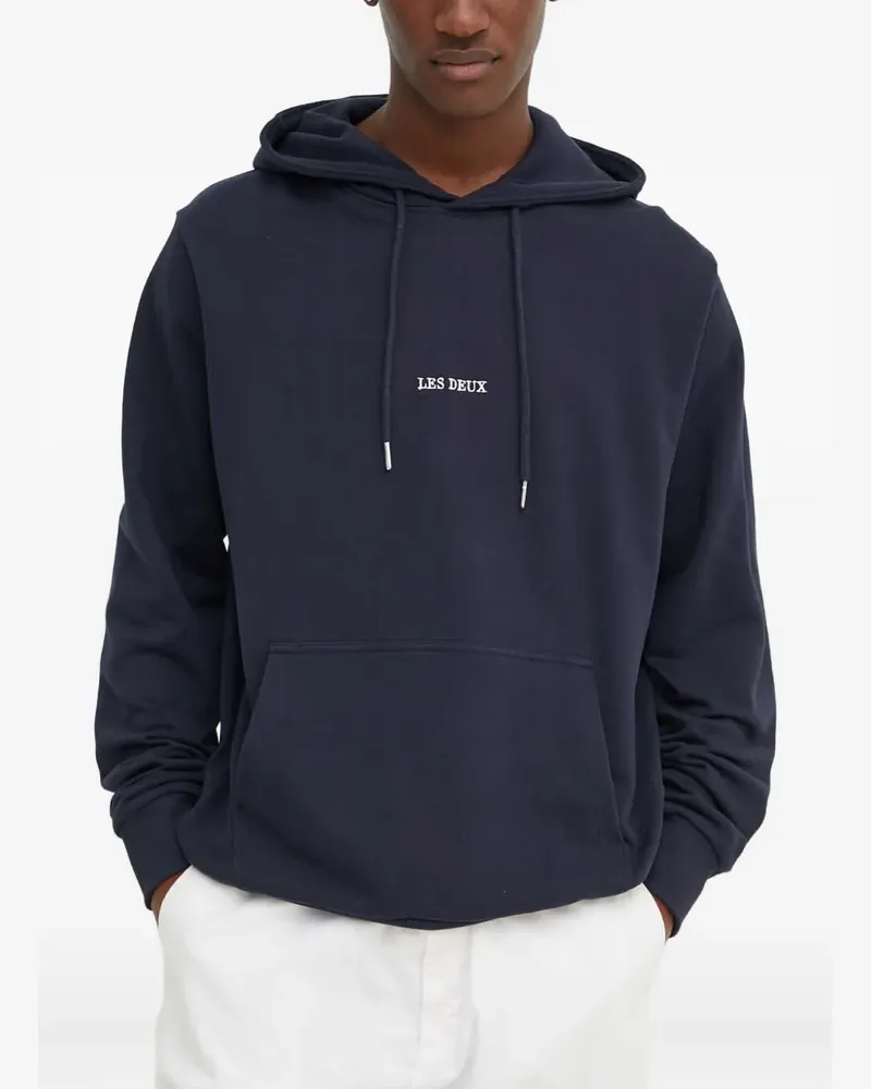 LES DEUX drawstring hoodie - Blau Blau