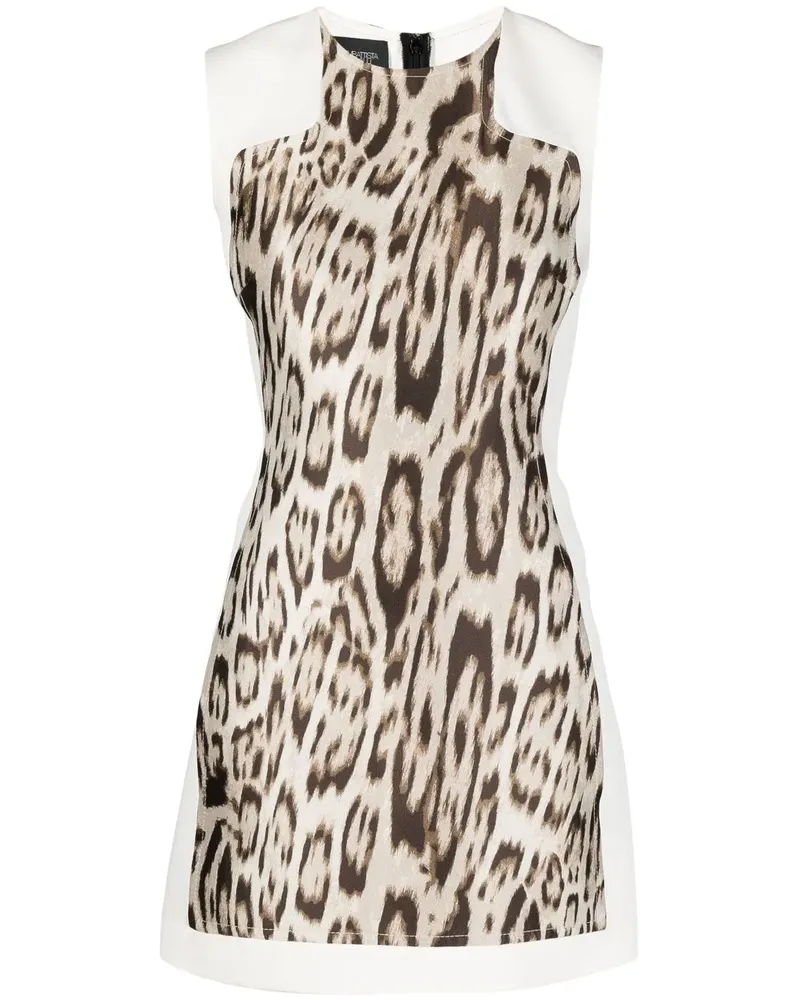 Giambattista Valli Seidenkleid mit Tiere-Print - Weiß Weiß