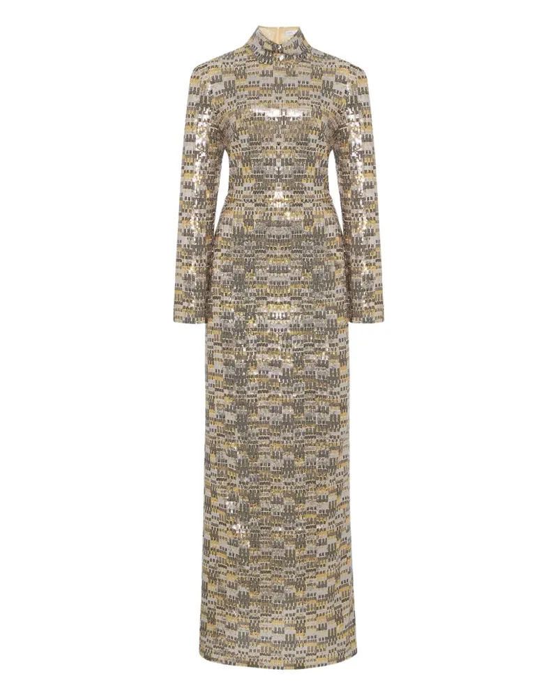 Rosetta Getty Pailletten-Maxikleid mit Rollkragen - Gold Gold