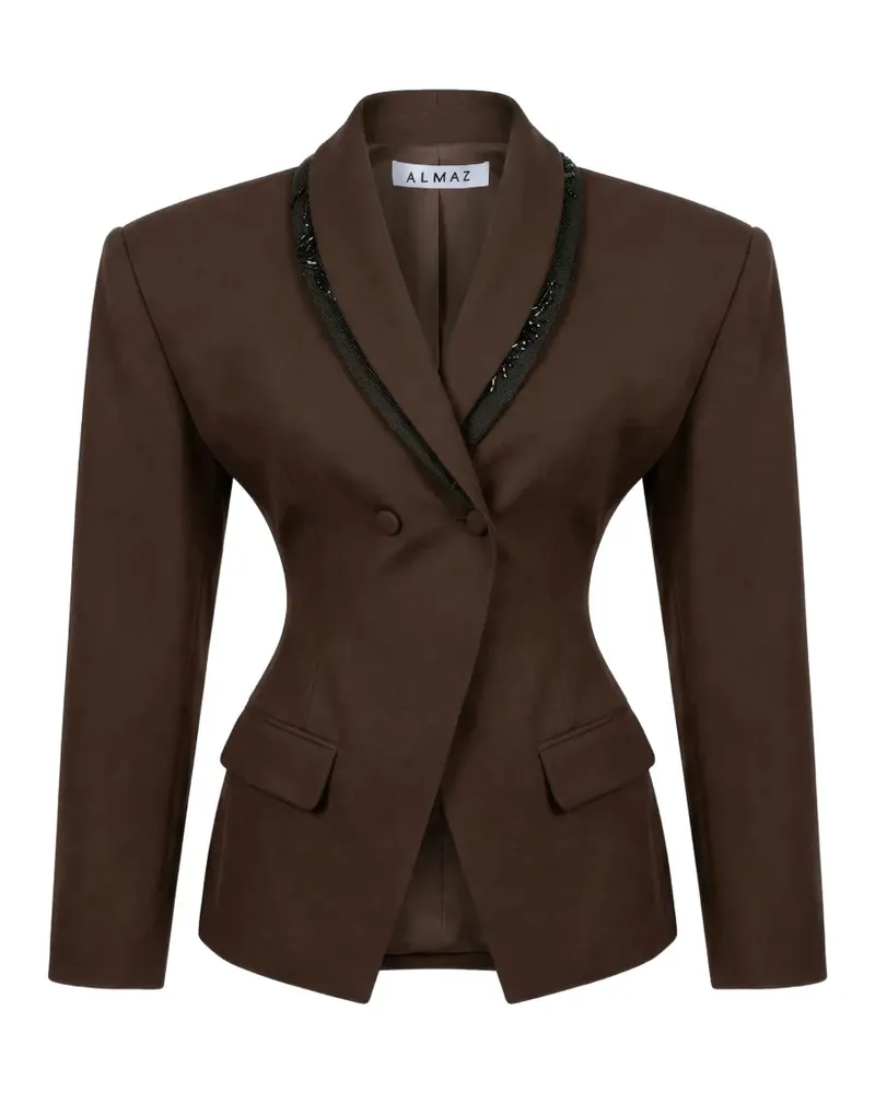 ALMAZ Hourglass bead-embellished blazer - Braun Braun