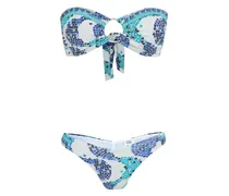 Bikini mit Bandeau-Top - Weiß