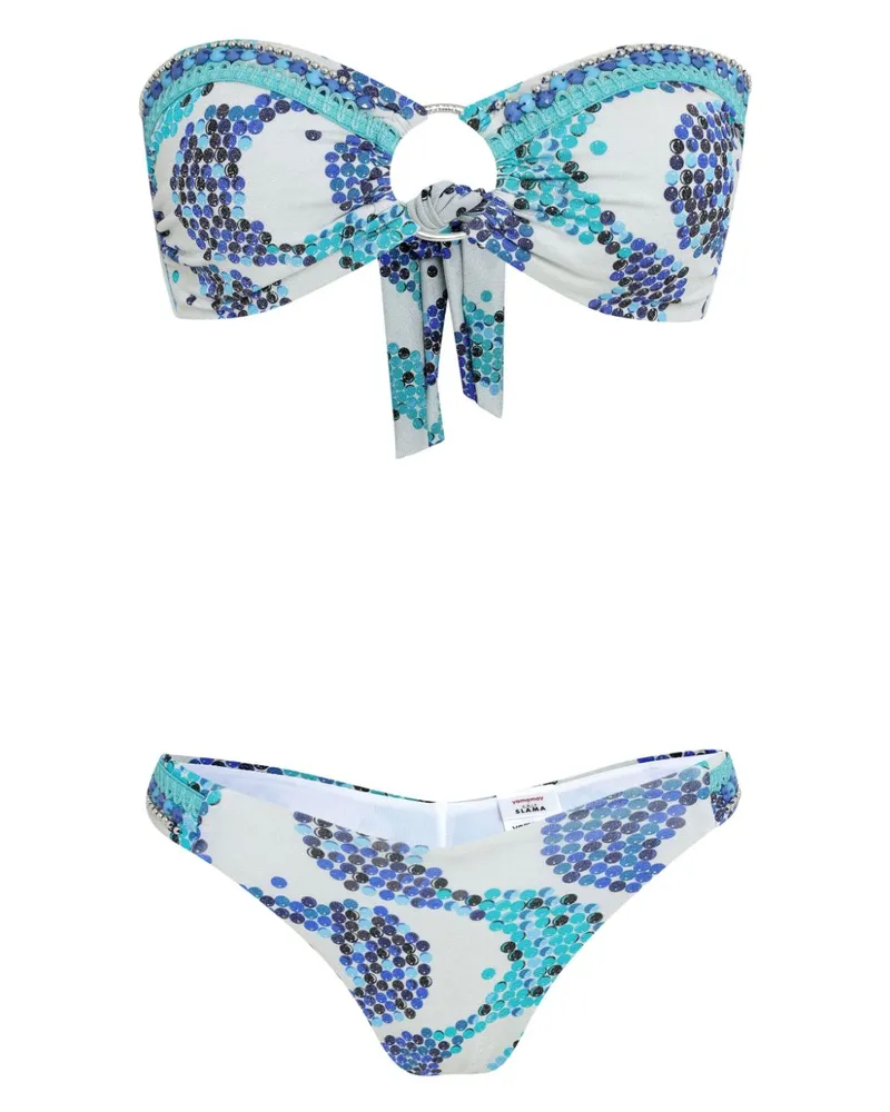 Amir Slama Bikini mit Bandeau-Top - Weiß Weiß