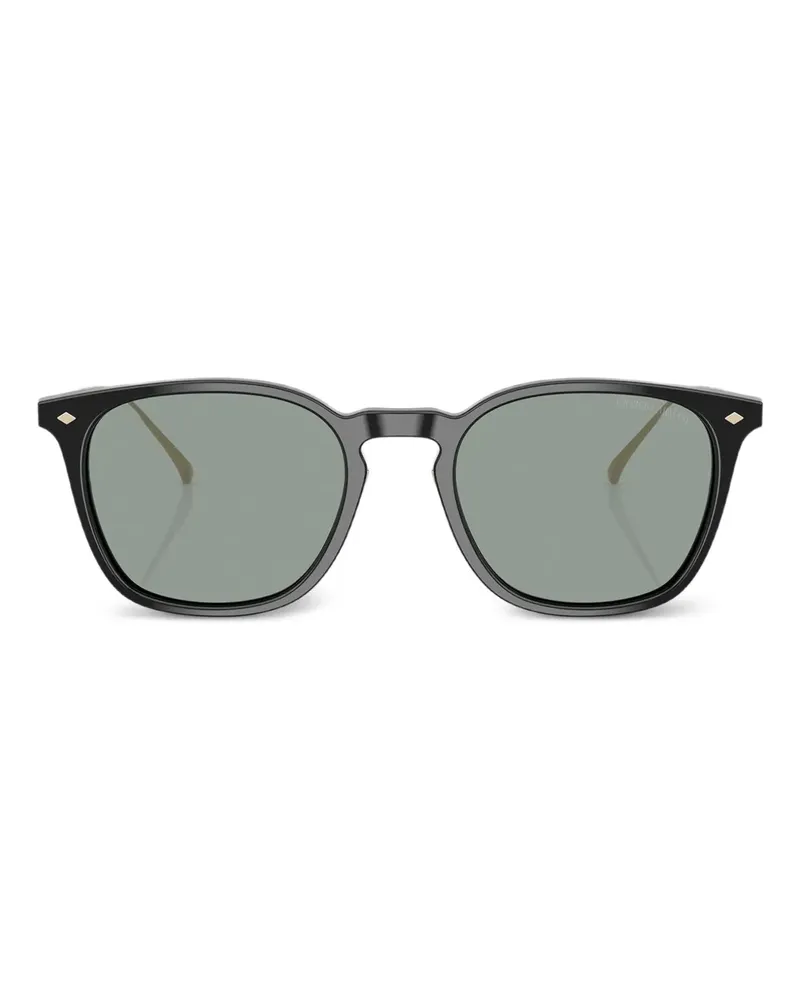 Giorgio Armani Sonnenbrille mit eckigem Gestell - Schwarz Schwarz
