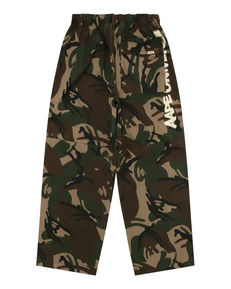 BAPE Hose mit Camouflage-Print - Grün Grün