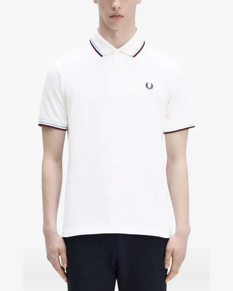 Fred Perry Poloshirt mit Kontrastdetail - Weiß Weiß