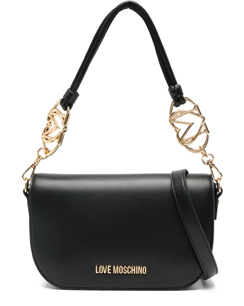 Moschino Schultertasche mit Kettenverzierung - Schwarz Schwarz