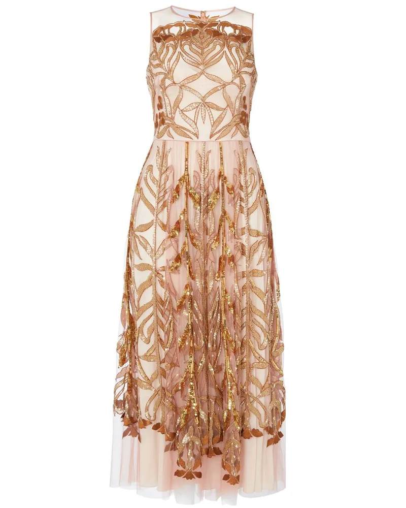 Temperley London Inez Cocktail Midikleid - Nude Nude