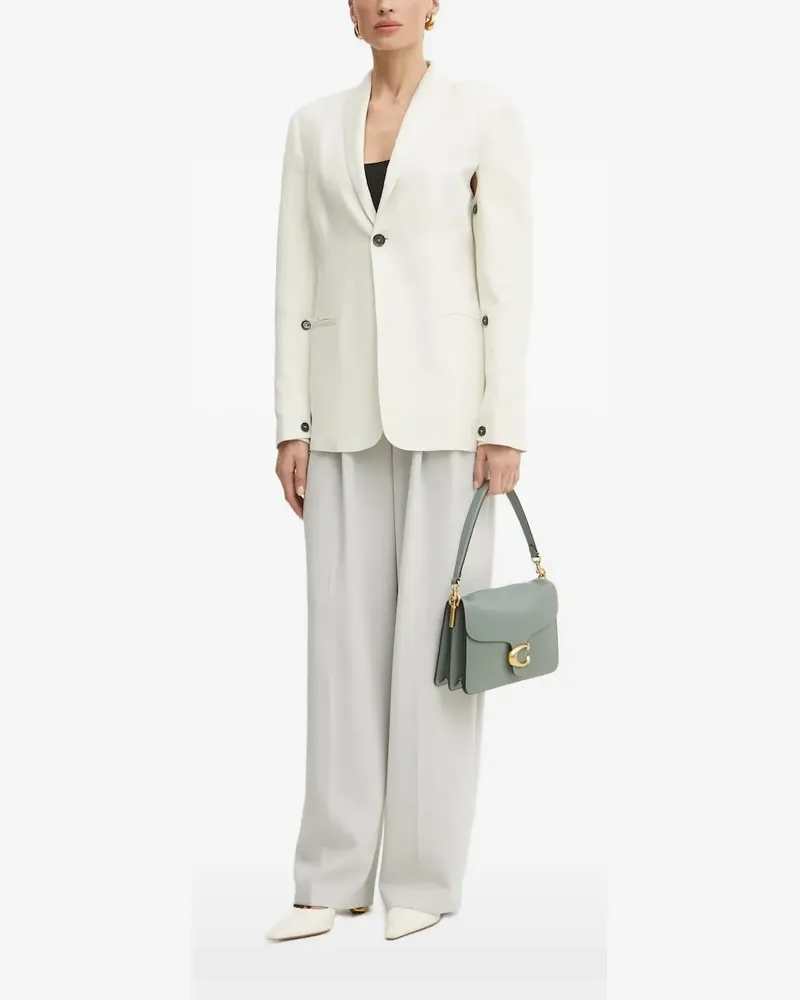 Liviana Conti Einreihiger Blazer mit Cut-Outs - Nude Nude