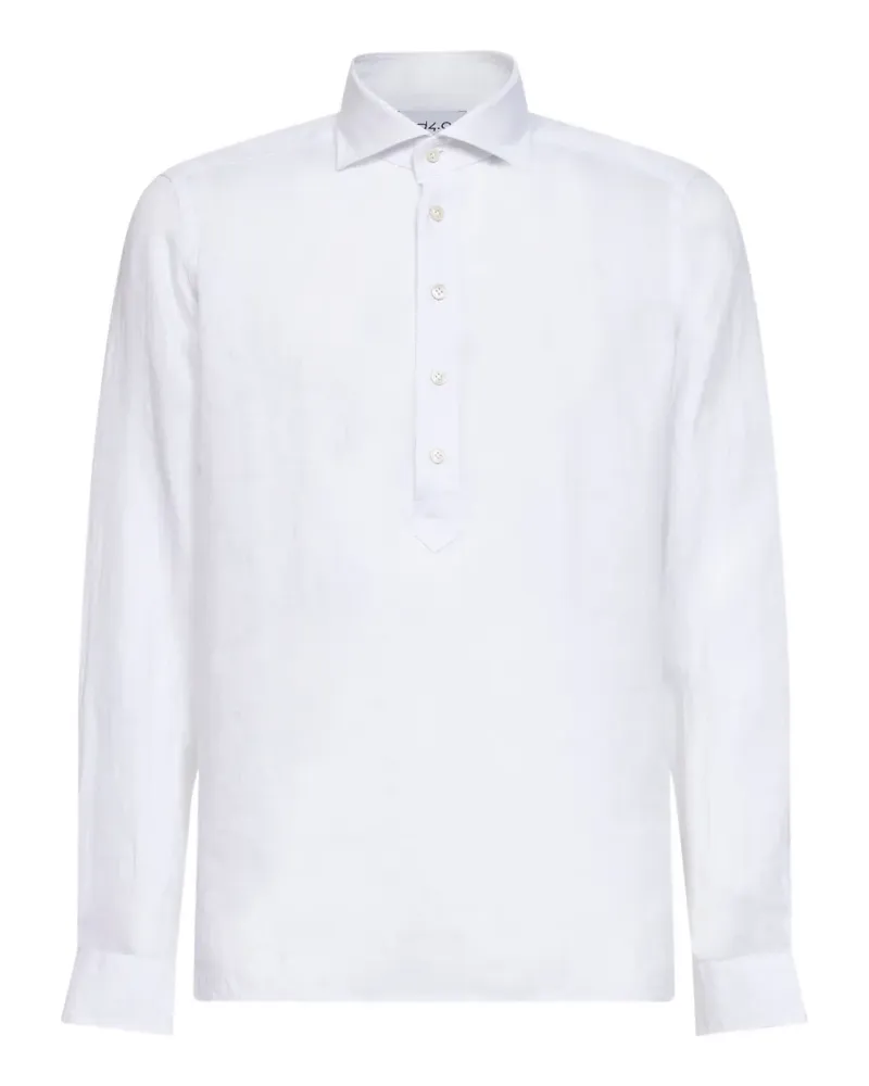GUGLIELMINOTTI long-sleeve popover shirt - Weiß Weiß