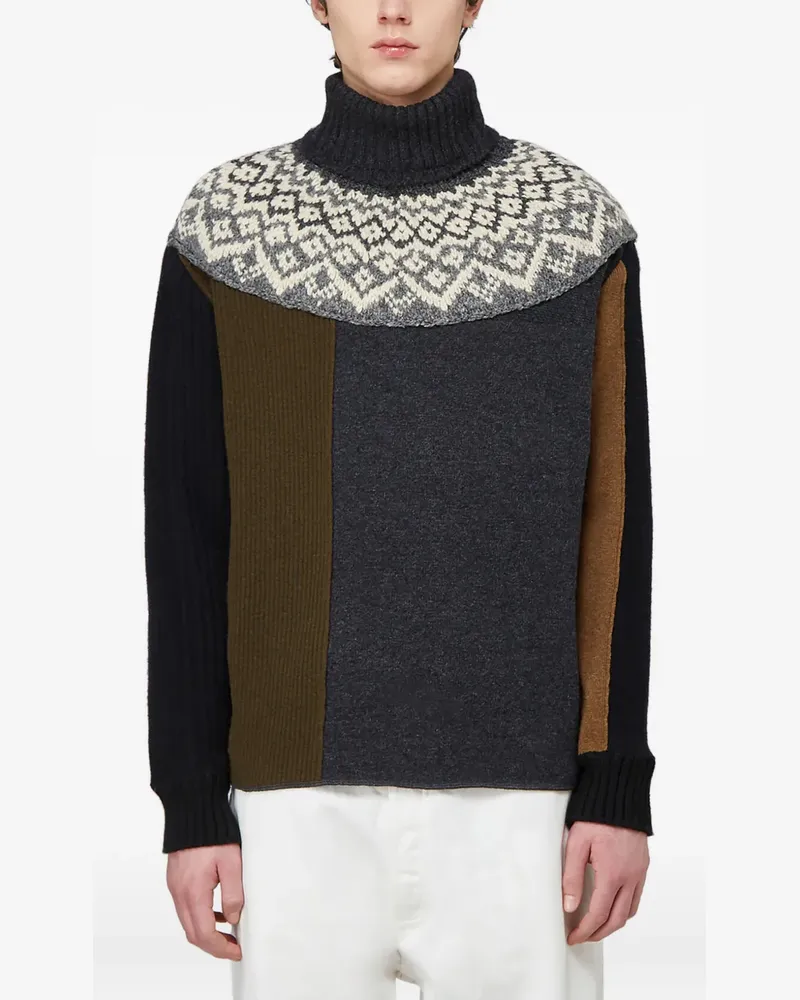 Pringle of Scotland Rollkragenpullover mit Fair-Isle-Muster - Grau Grau