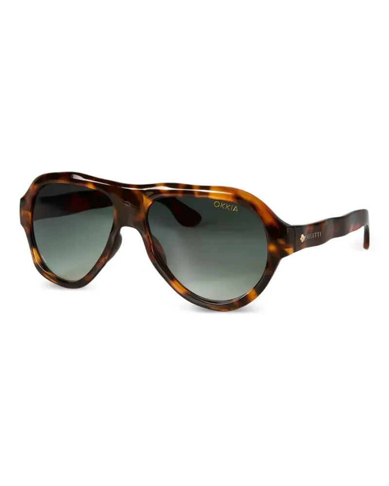 Seletti x Okia Florida Sonnenbrille in Schildpattoptik - Braun Braun