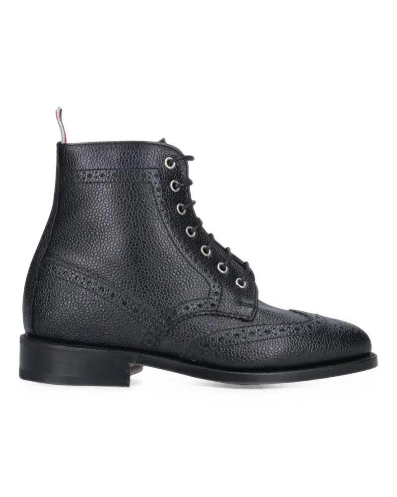Thom Browne Schnürstiefel mit Budapestermuster - Schwarz Schwarz