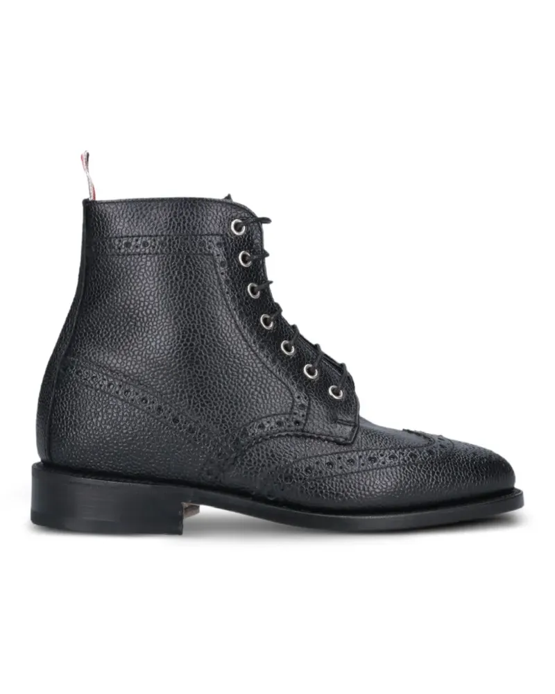 Thom Browne Schnürstiefel mit Budapestermuster - Schwarz Schwarz