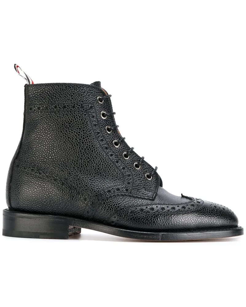 Thom Browne Schnürstiefel mit Budapestermuster - Schwarz Schwarz