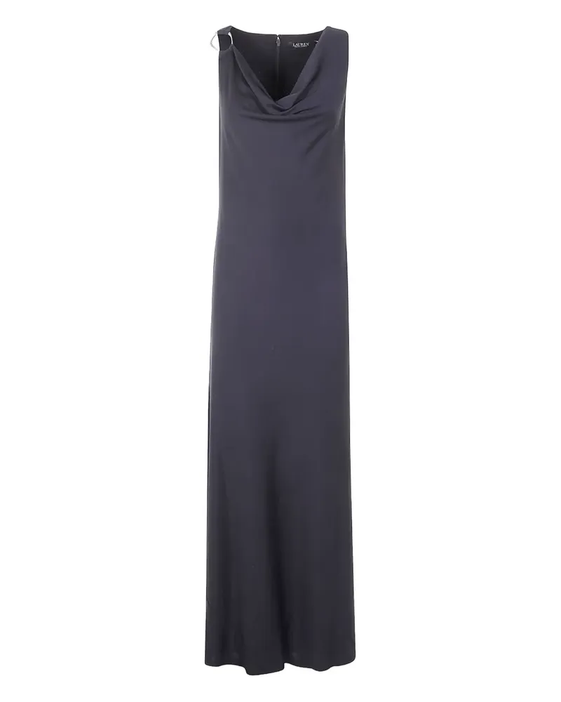 Ralph Lauren Maxikleid mit drapiertem Kragen - Schwarz Schwarz