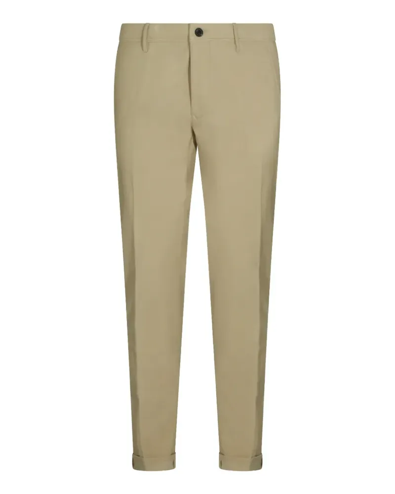 Incotex pressed-crease turn-up trousers - Nude Nude