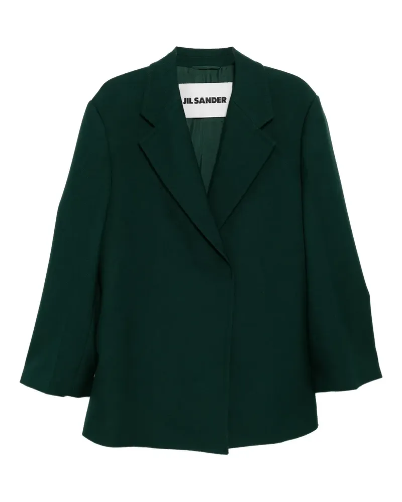 Jil Sander Taillierter Wollmantel - Grün Grün