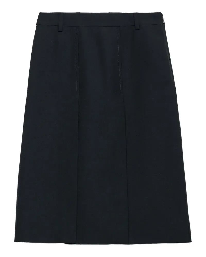Prada Midirock mit Schlitz - Blau Blau