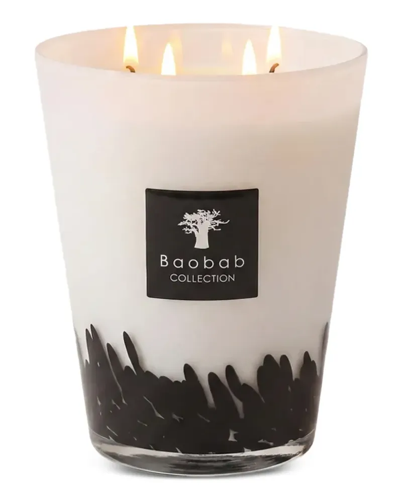 Baobab Collection Feathers Kerze - Weiß Weiß