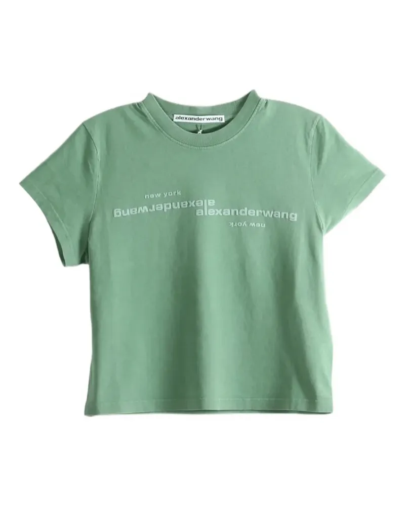 Alexander Wang T-Shirt mit Logo-Print - Grün Grün