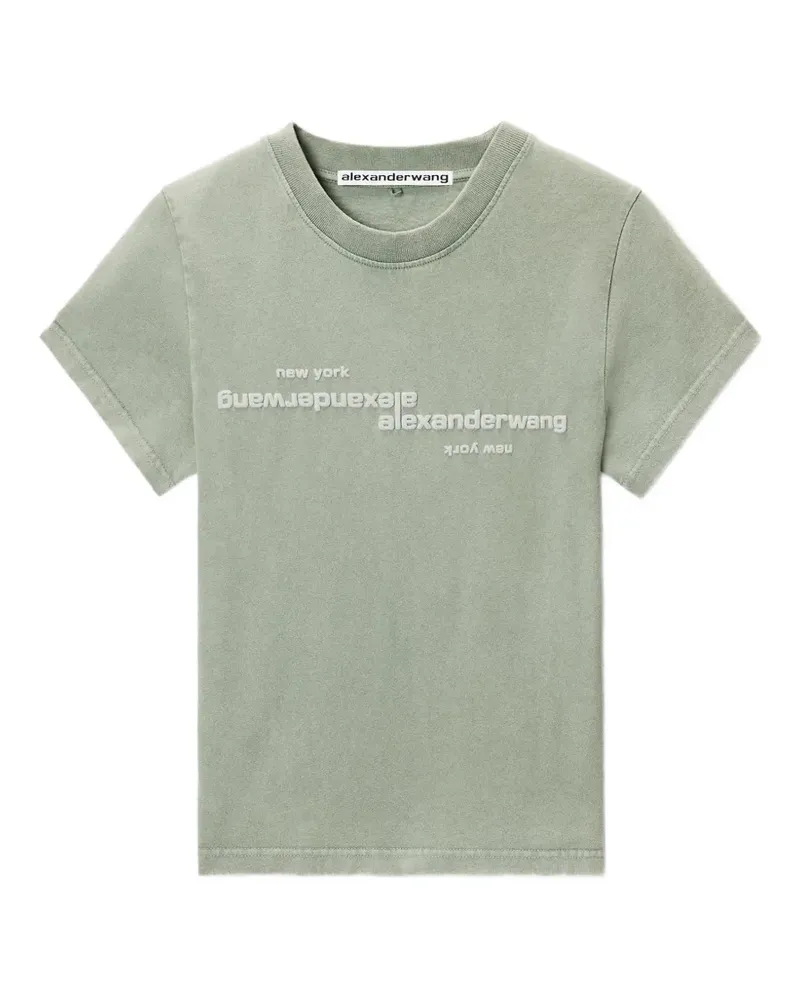Alexander Wang T-Shirt mit Logo - Grün Grün
