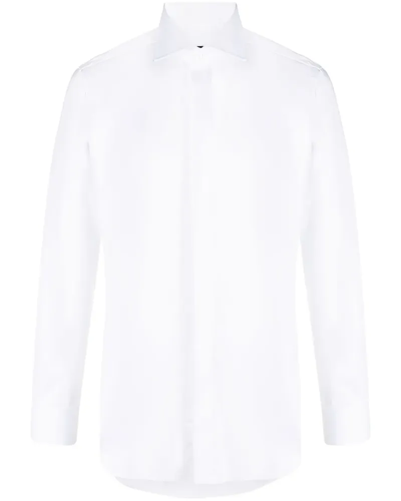 BARBA Hemd mit Eton-Kragen - Weiß Weiß