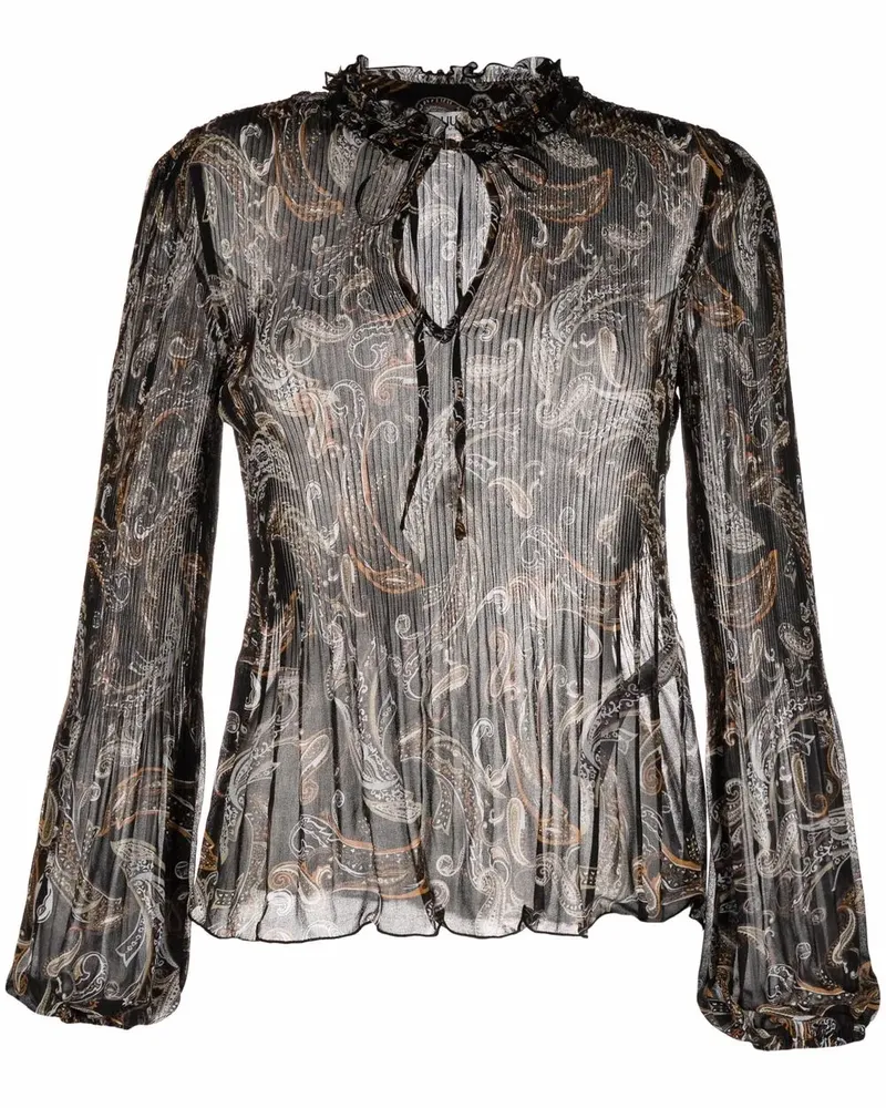 Liu Jo Bluse mit Paisley-Print - Schwarz Schwarz
