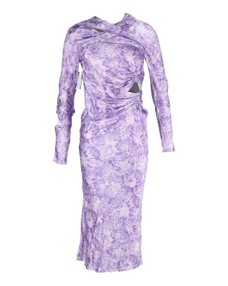 Ganni floral midi dress - Violett Violett