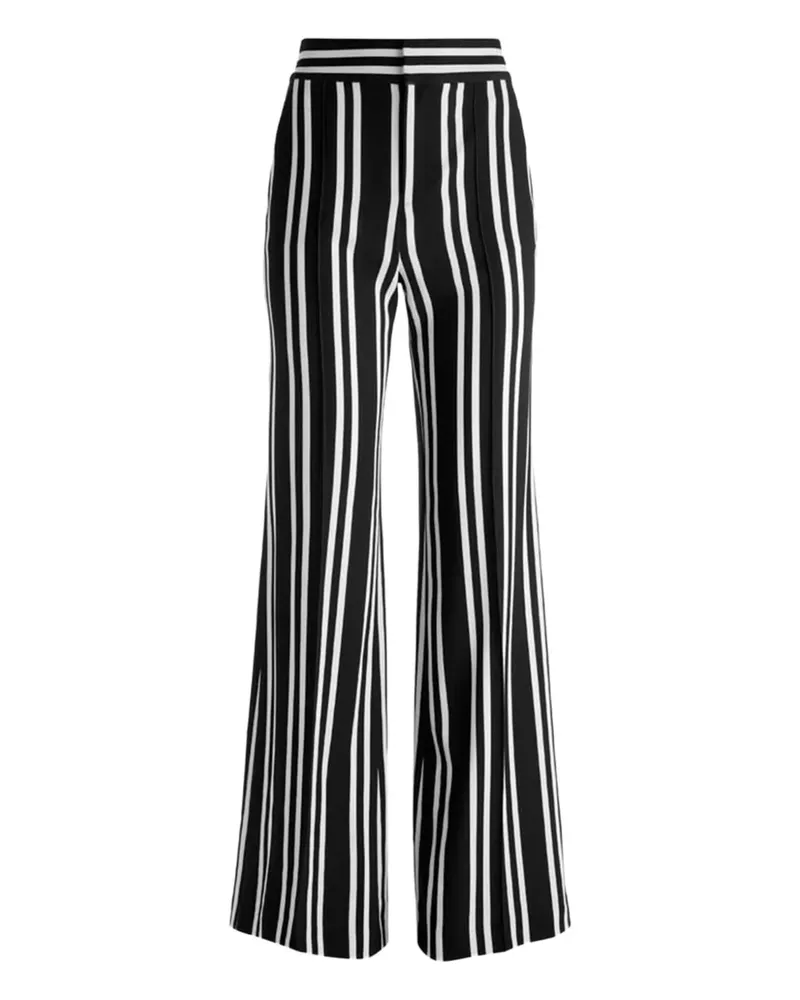 Alice + Olivia Gestreifte Hose - Schwarz Schwarz
