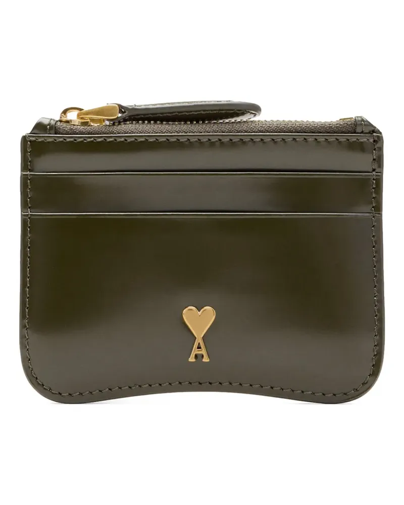 AMI Paris Paris Paris leather card holder - Grün Grün