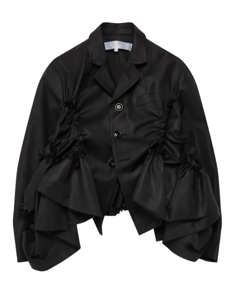 Comme des Garçons ruffled-trim jacket - Schwarz Schwarz
