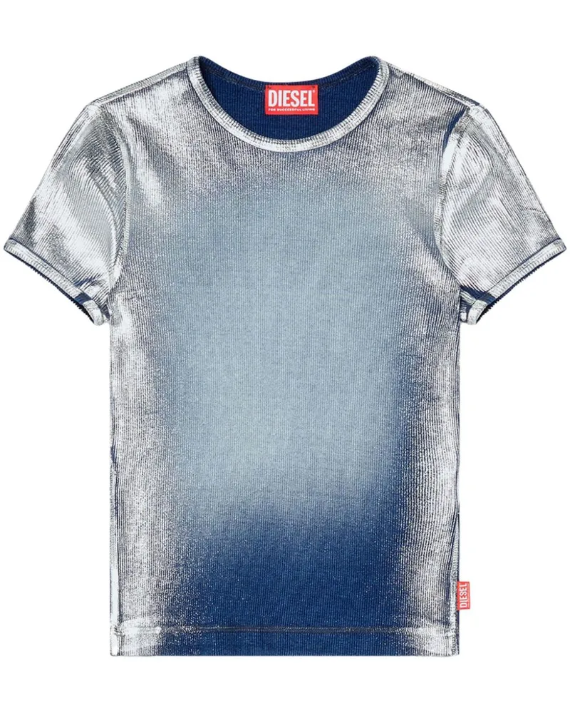 Diesel T-Ele-Long-Q1 T-Shirt - Blau Blau