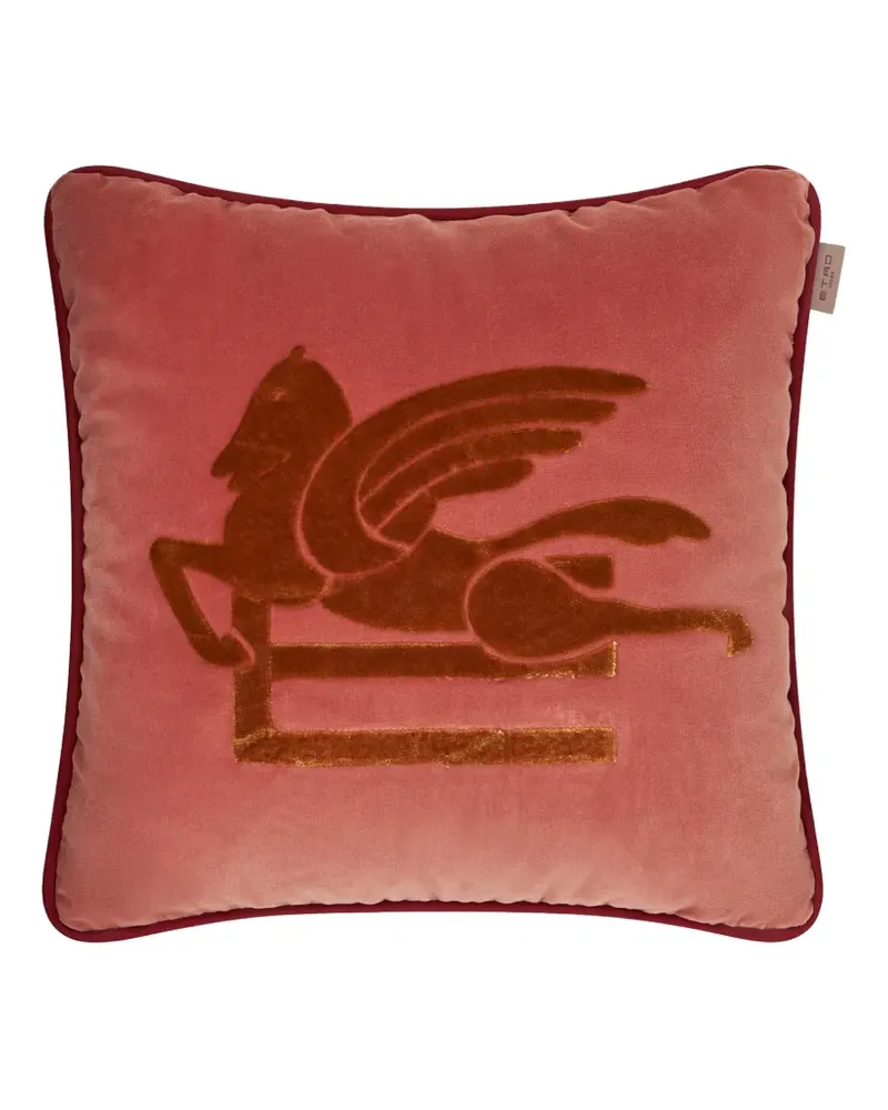 Etro Pegasus-motif cushion - Rosa Rosa