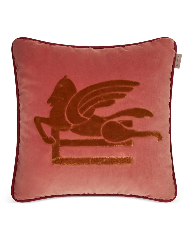Etro Pegasus-motif cushion - Rosa Rosa