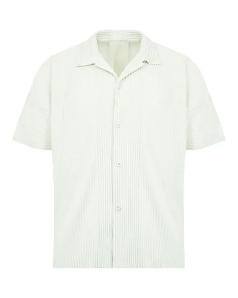 Issey Miyake pleated-design shirt - Grün Grün