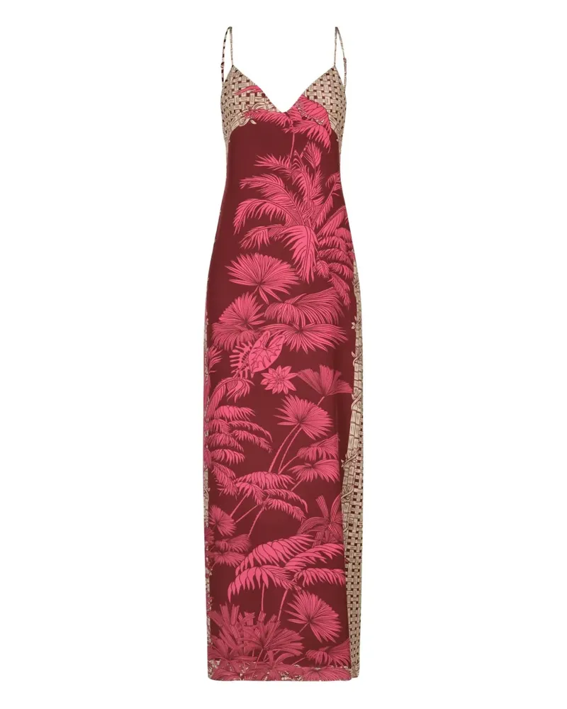 Johanna Ortiz Tropical Harmony Maxikleid mit Print - Rot Rot