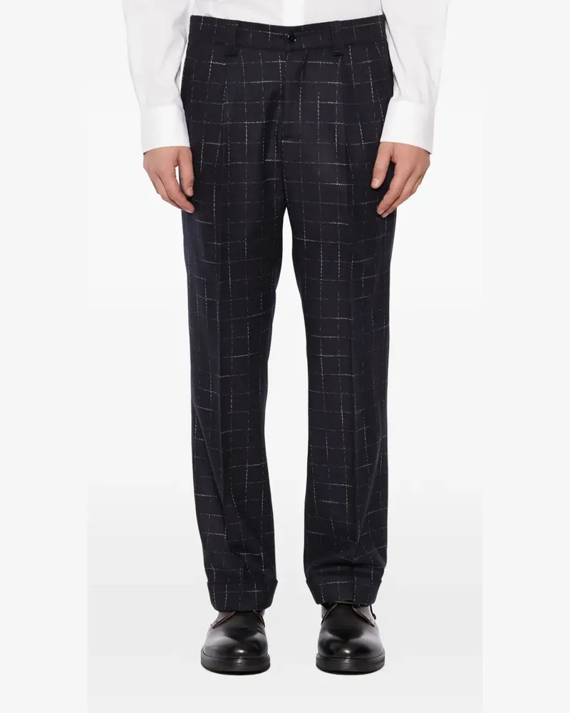 Daniele Alessandrini checked trousers - Blau Blau