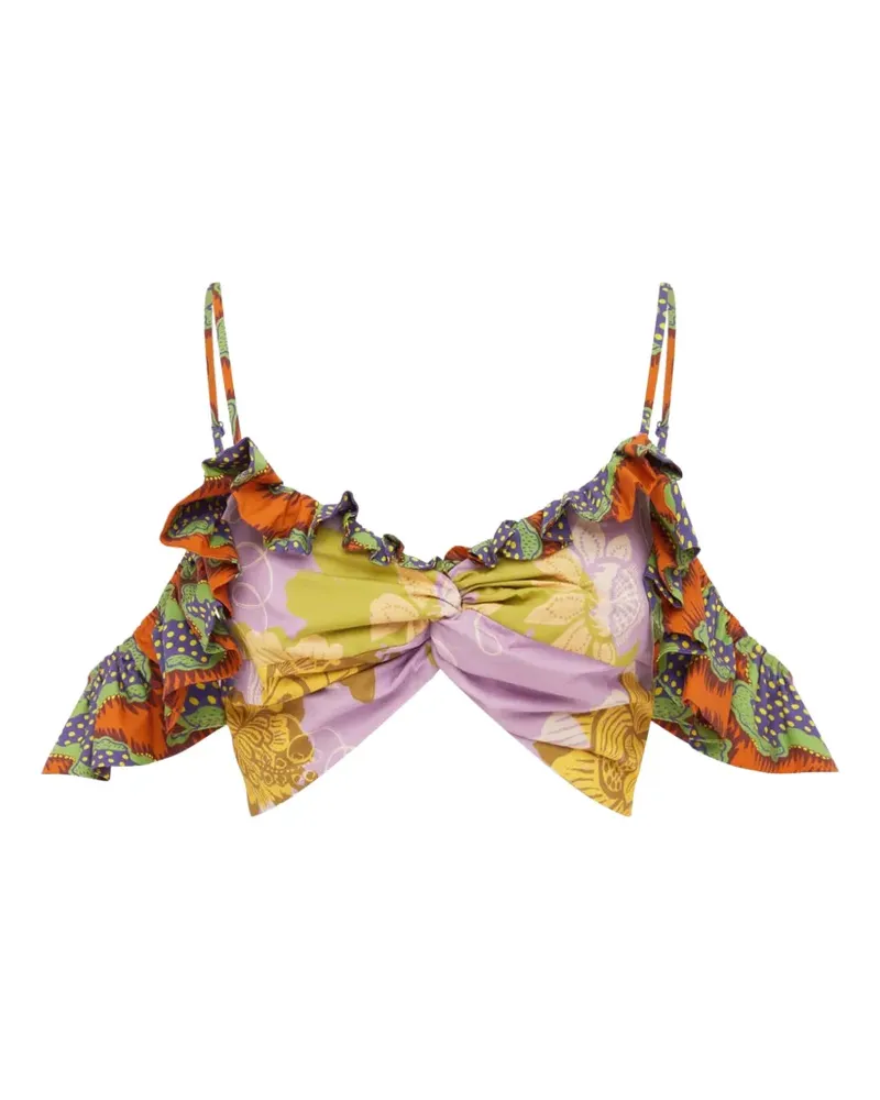 ALEMAIS Arnie ruffled top - Orange Orange