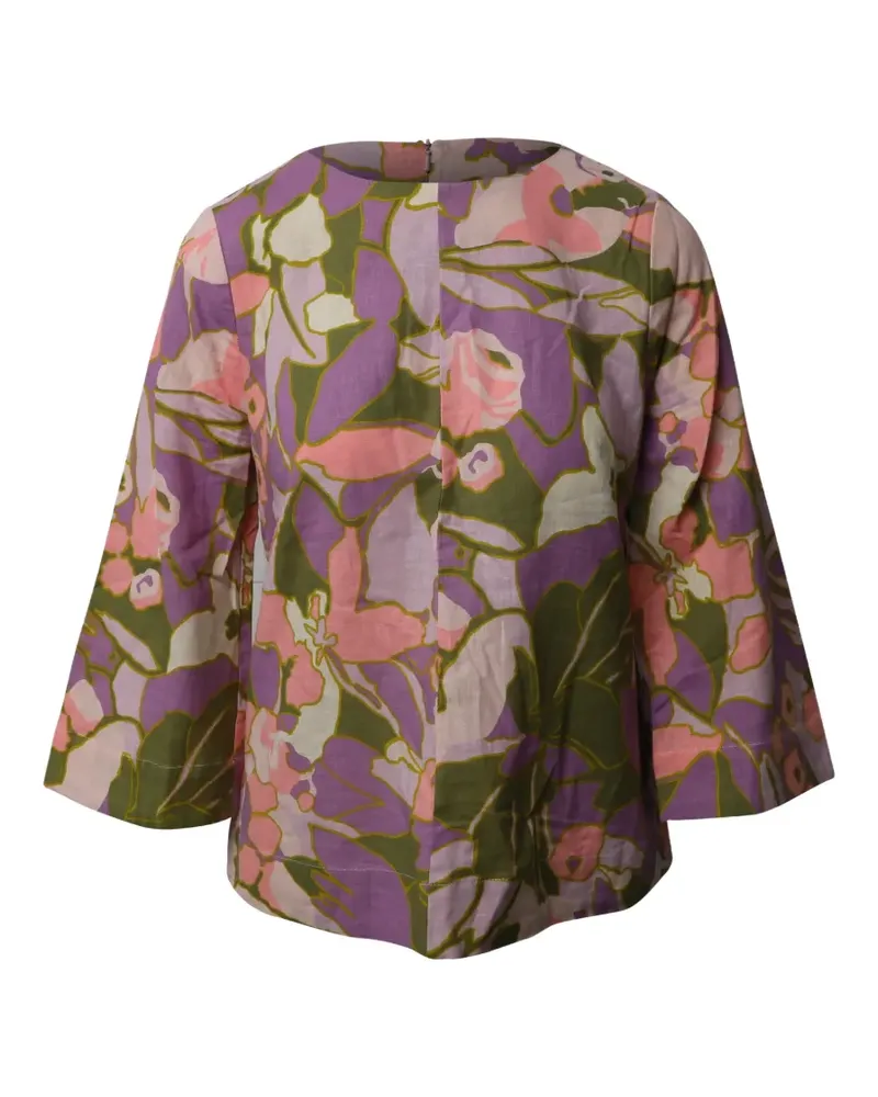 Zimmermann Bluse mit Blumenprint - Violett Violett