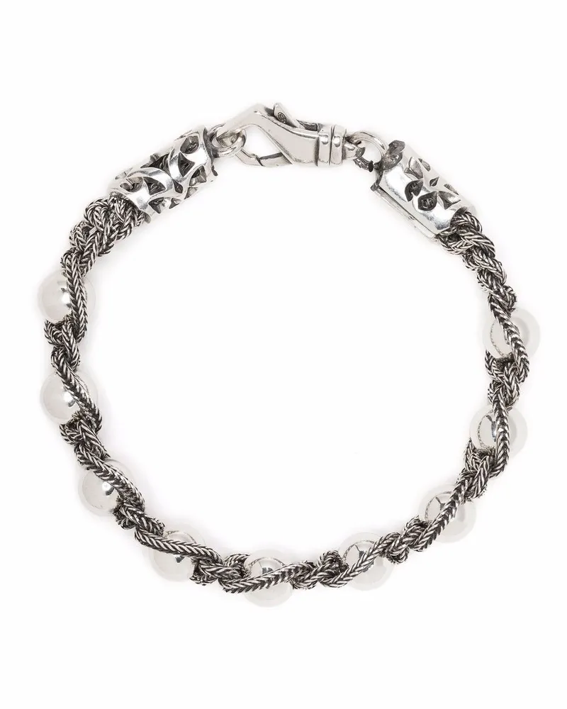 Emanuele Bicocchi Kettenarmband mit Perlen - Silber Silber