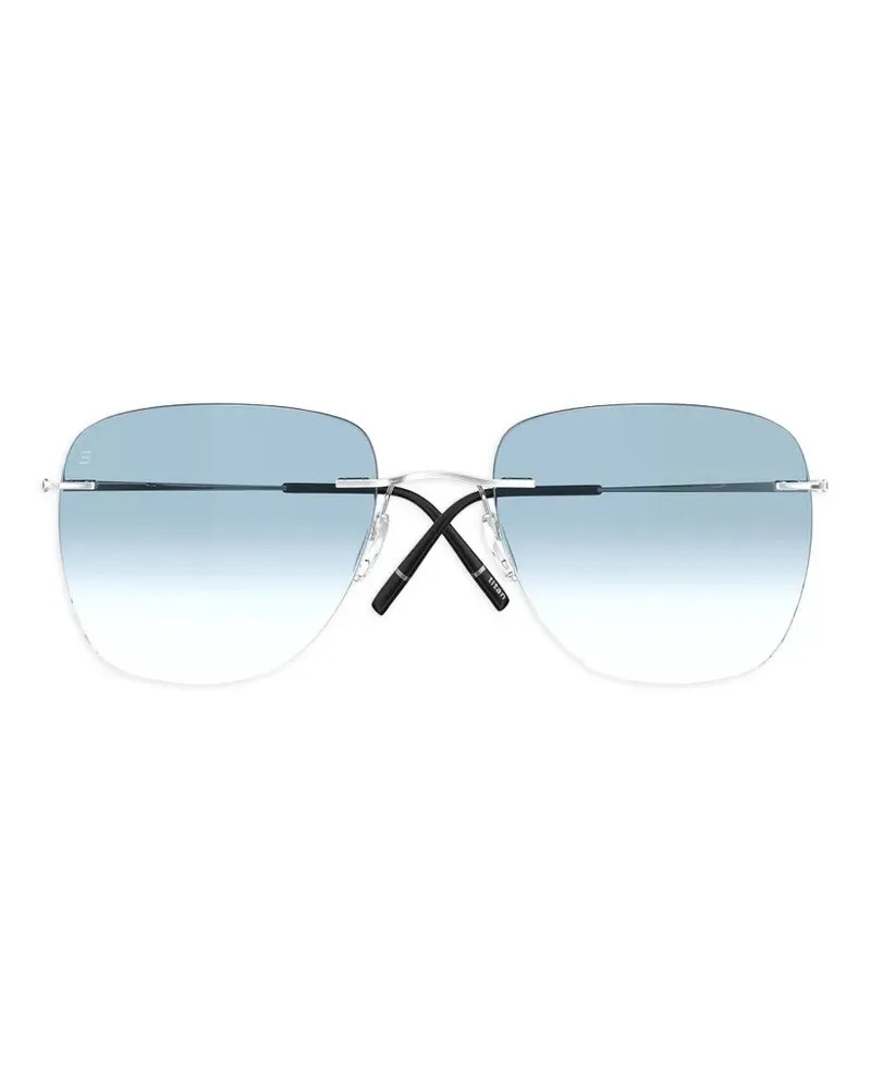 Silhouette Titan Minimal Art square-frame glasses - Silber Silber