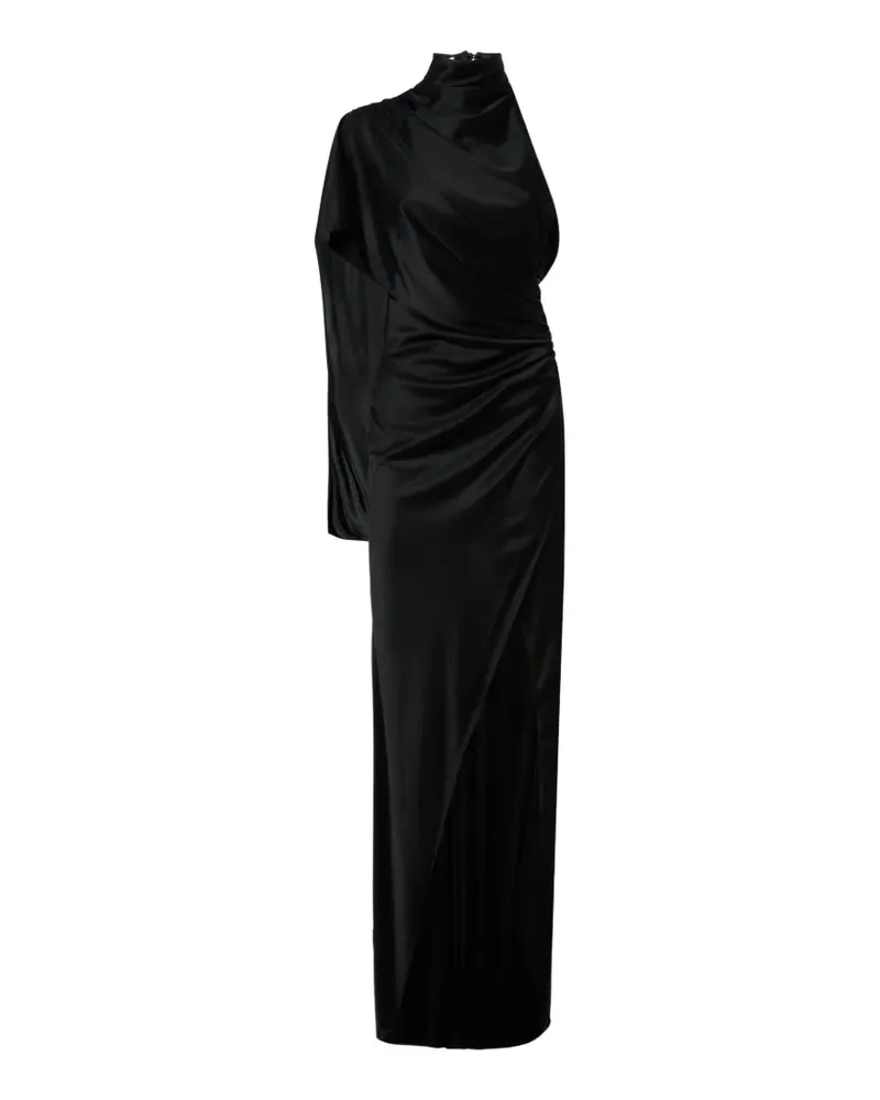 ANDAMANE Drapiertes One-Shoulder-Kleid - Schwarz Schwarz